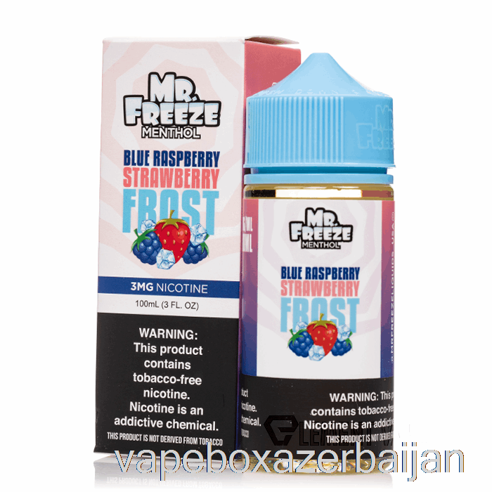 Vape Smoke Blue Razz Strawberry Frost - Mr Freeze - 100mL 0mg